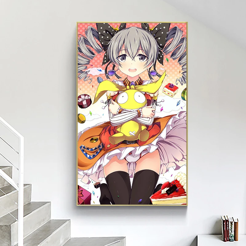 

paint by number art painting by numbers Hand-painted mobile game Collapse Gakuen home corridor decorative painting