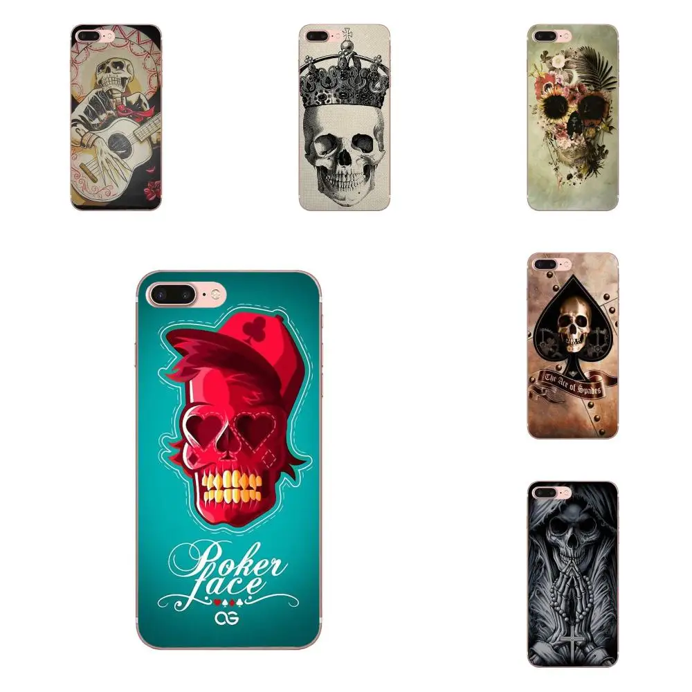 Чехол для Huawei Mate 30 Pro Lite 20s NOVA 6 SE 5 P40 p30 lite Honor V30 20 из ТПУ с принтом Poker Skull Tatoo 2019 |
