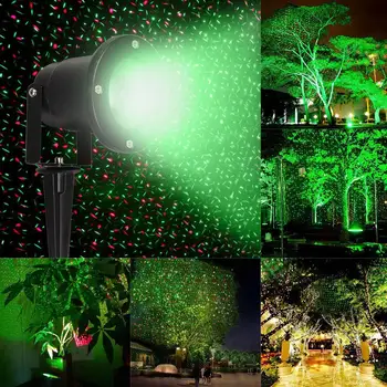 

Waterproof Outdoor Garden Projector R&G Stars Laser Xmas Light w/ Remote u