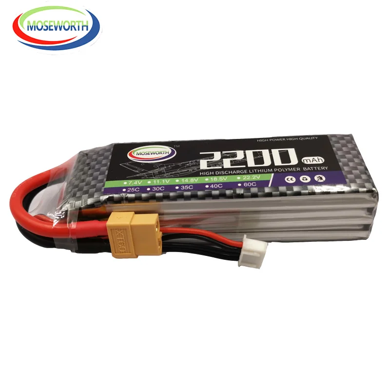 3S RC LiPo батарея 11 1 В 2200 мАч 40C Burst 70C батареи для радиоуправляемого вертолета
