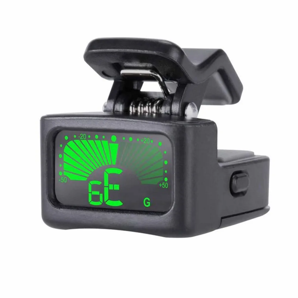 

Rechargeable Clip-on Guitar Tuner Color Screen with Built-in Battery USB Cable for Chromatic Guitar Bass Ukulele