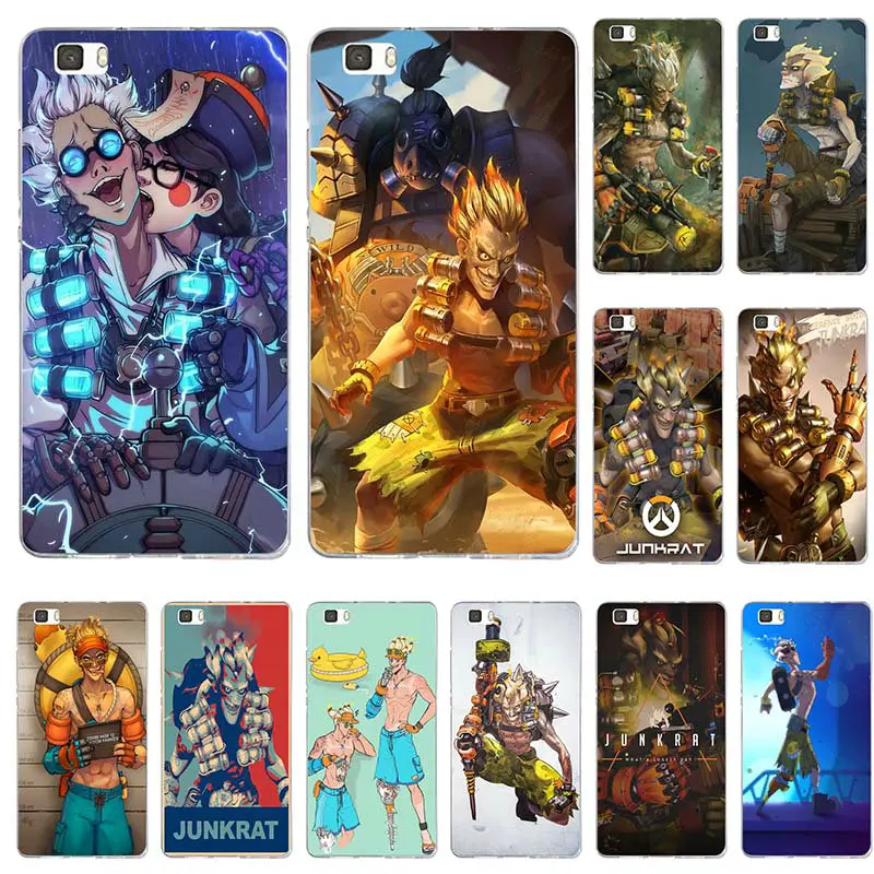 Junkrat Overwatch герой OW мягкие чехлы для huawei P8 P9 P10 P20 Lite mate 10 Pro Y3 Y5 Y6 II Y7 Honor 6X Plus |