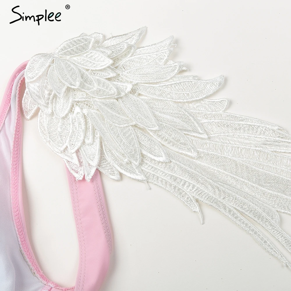 Нарядный женский цельный купальник Simplee сексуальный слитный для женщин стильный