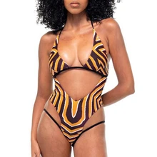 Сдельный купальник, микро бандаж, купальник для женщин, сексуальный купальный костюм, монокини с высокой посадкой, животик, купальник, сексуальный купальник