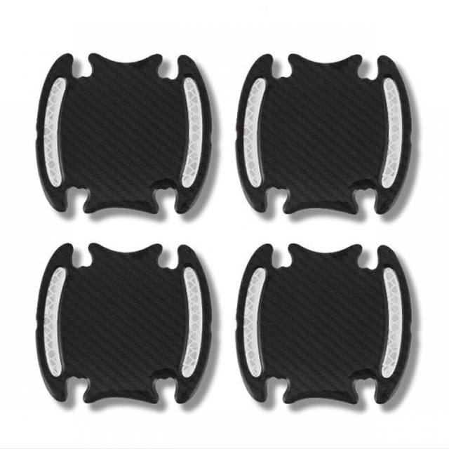 Stickers Reflective Door Warning Tape 5D Sticker Auto Reflective Strip Carbon Fiber Decoration Car Door Safety Strip