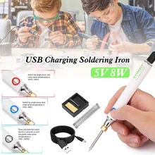 

Mini Soldering Iron 8-10W Electronic Portable Soldering Iron Kit with 330-450℃ Adjustable Temperature Electric Soldering Irons