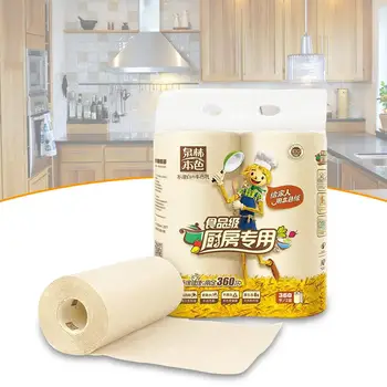 

2 Rolls Soft Strong Kitchen Paper Towels Kitchen Roll Paper Tissue Food-grade Kitchen Clean Thick Toilet Napkin