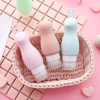 

Press Silicone Travel Sub-bottle Set Skin Care Products Toner And Lotion Shower Gel Portable Animal Small Storage Bottle