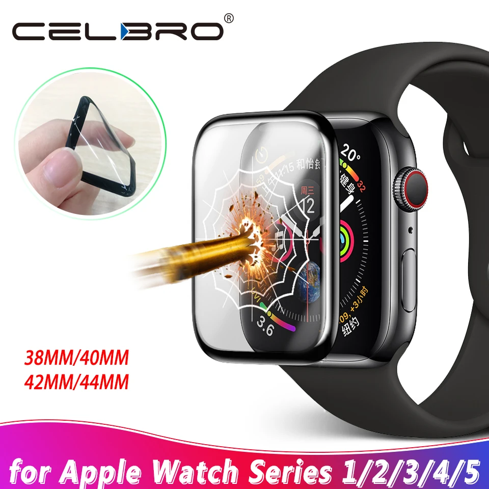 3D полное покрытие экрана протектор для Apple Watch 6 SE 5 4 3 2 1 защитная пленка не