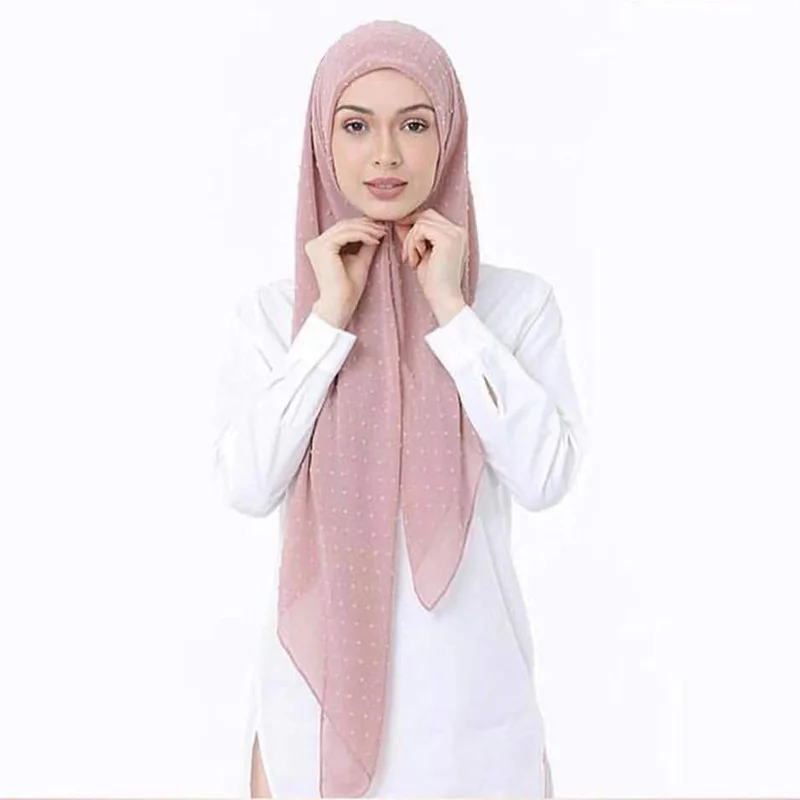 MuslimWomenHeadScarfCrinkleHijabSoftCottonShawlsWrapsHeadwrap