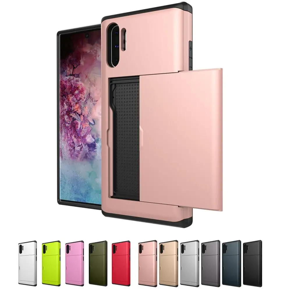 Custodia Per Samsung Galaxy Note 10 + 5G 9 8 S10 S10E S9 S8 Plus S7 S6 Edge Plus Custodia Armatura Slot Per Schede Cover Per Samsung Note 10 Plus