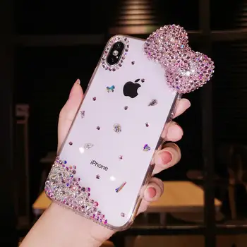 

For Huawei P30 pro bling glitter bow knot soft cove For Huawei P20 pro mate20 nova5 nova4 Luxury Transparent case