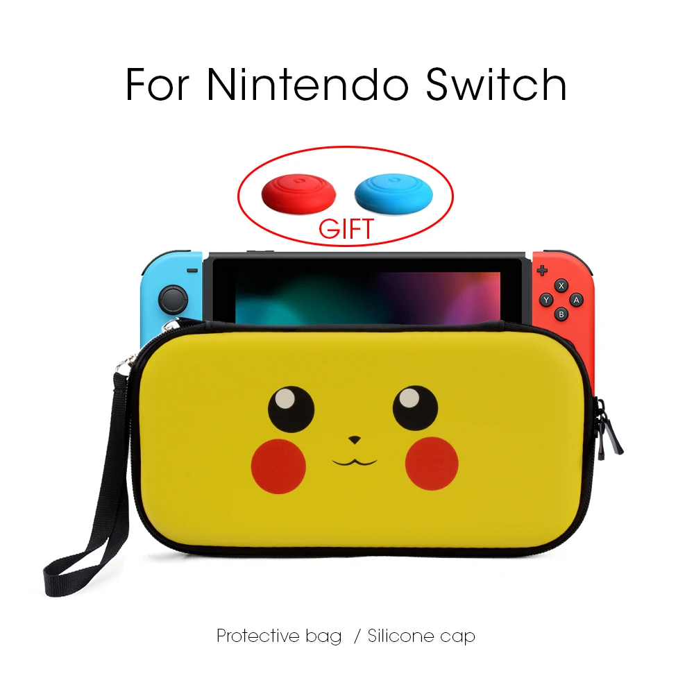 M/L Портативная сумка для хранения для nintendo Switch, жесткий EVA Дорожный Чехол для kingd Switch Lite, чехол, аксессуары для игр - Цвет: L-pikaqiu-switch