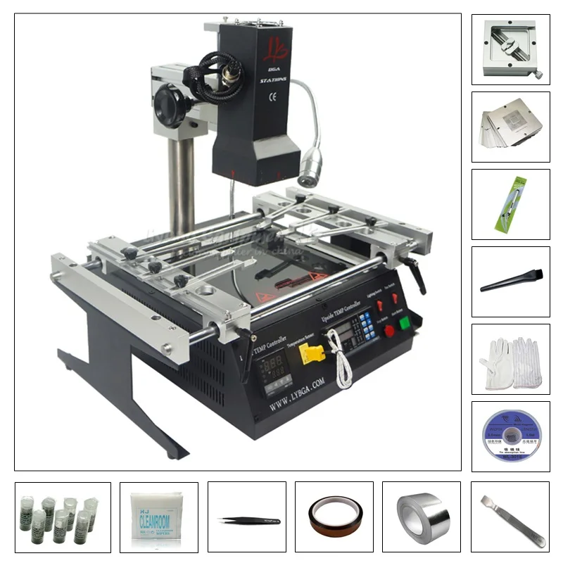 

BGA reballing machine IR6500 with 80MM 90MM stencil 50pcs kit pack