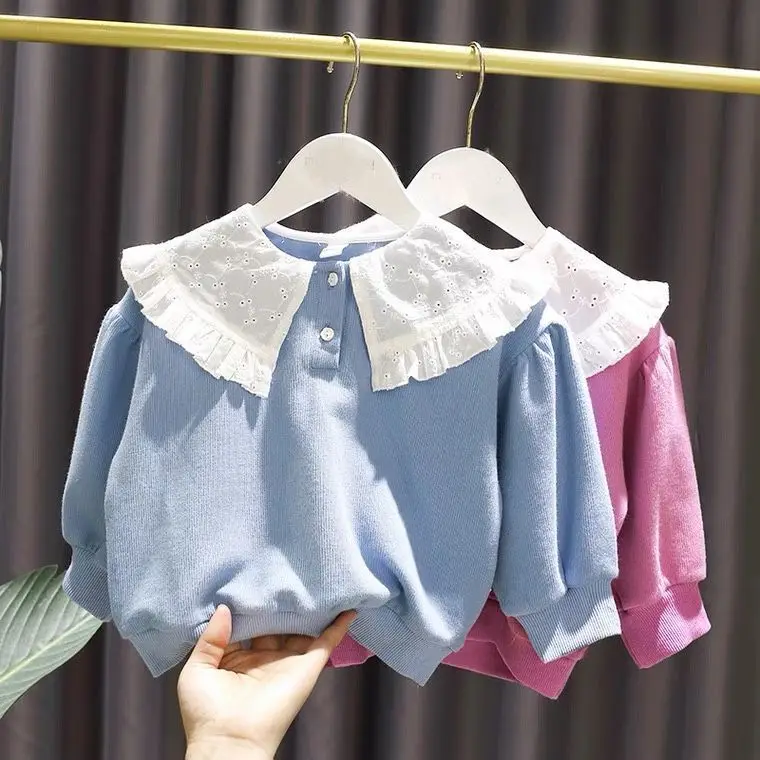 baby girl hooded top Girls sweater autumn new Korean fashion baby kids girls baby tops loose casual children's cotton casual bottom sweaters P4 290 children's hoodie