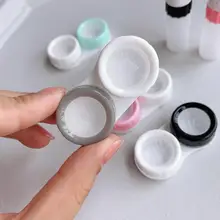 1 шт. косметические контактные линзы, коробка для ухода за глазами, двойная коробка, контейнер для линз, защищает контактные линзы