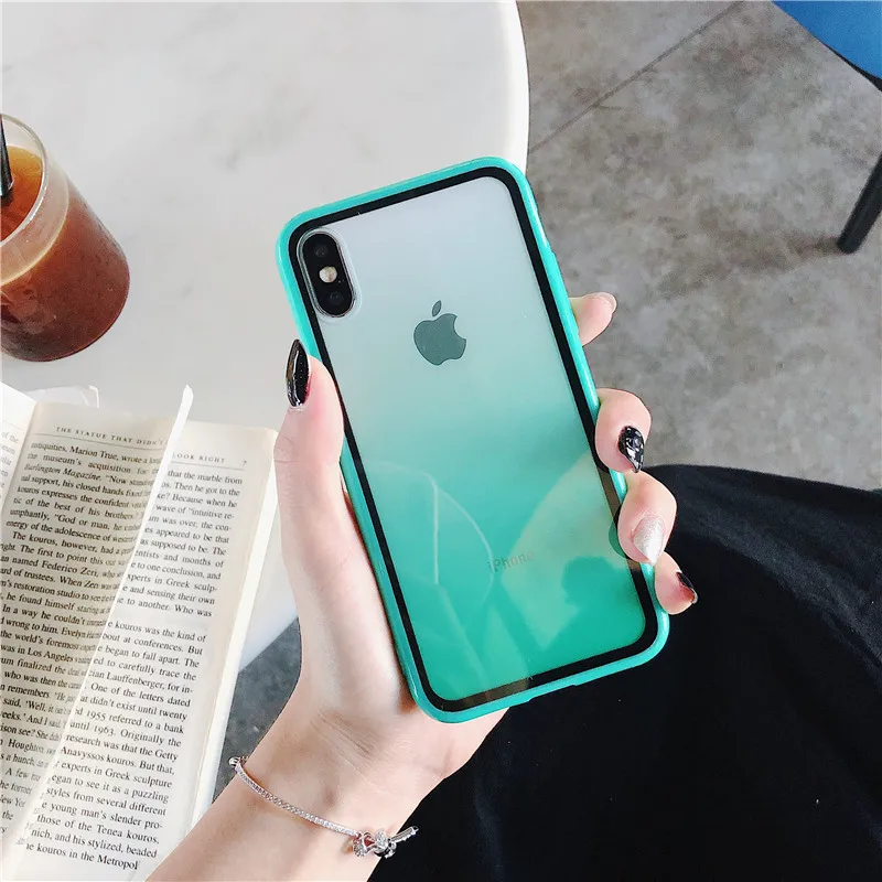 Transparent Shockproof Phone Case For iPhone 11 Pro Max X XR Xs Max TPU Simple Clear Cover For iPhone 6 6s 7 8 Plus
