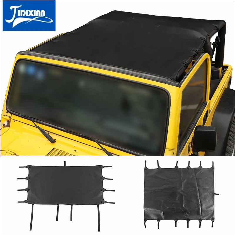 Leather Soft Top Cover Car Roof Sunshade Cover Anti UV Sun Cover for