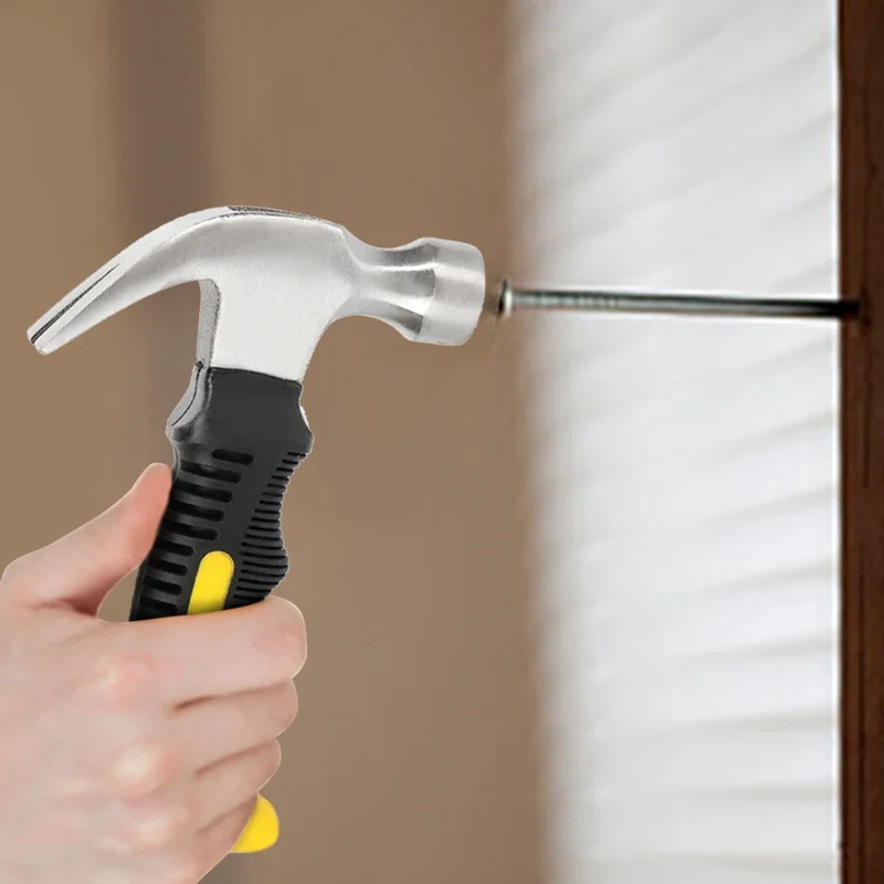 Portable mini shockproof claw hammer car multi-function hammer hammer escape hammer Anti-skid plastic claw hammer household tool