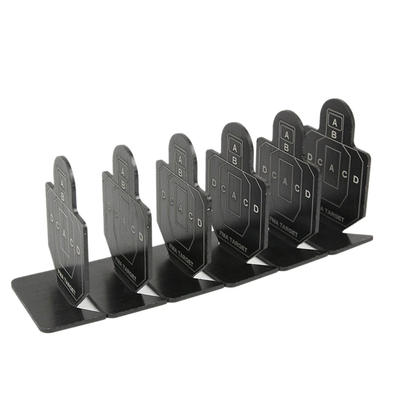 

6Pcs Ab Brave Warrior Metal Targets Set Outdoor Aeg Gbb Airsoft Trigger Time Practice Nock Down Target