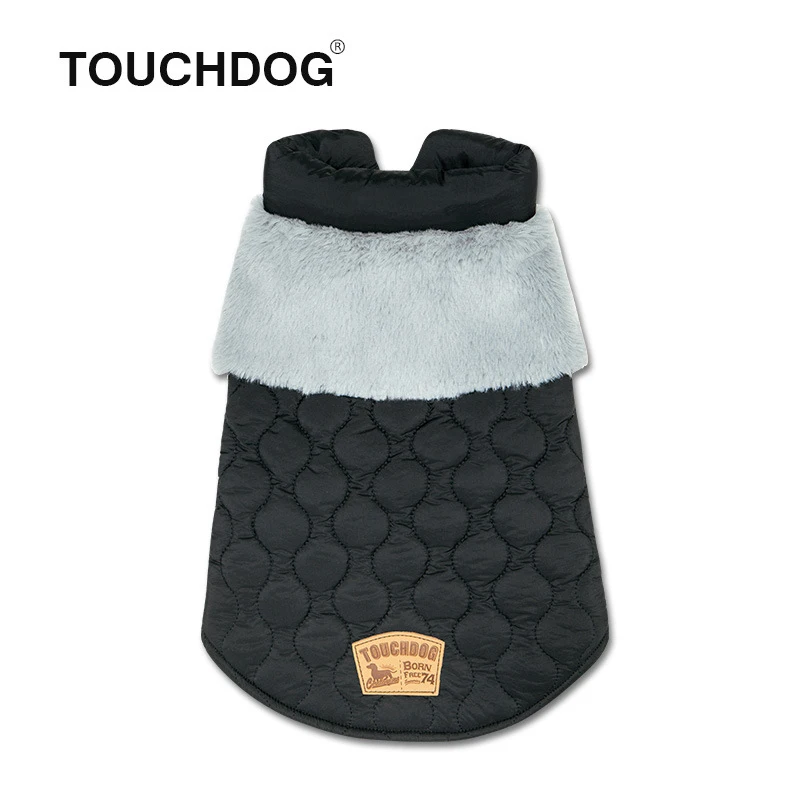 Touchdog зимняя одежда для собак ветрозащитный и морозостойкий костюм теплое пальто