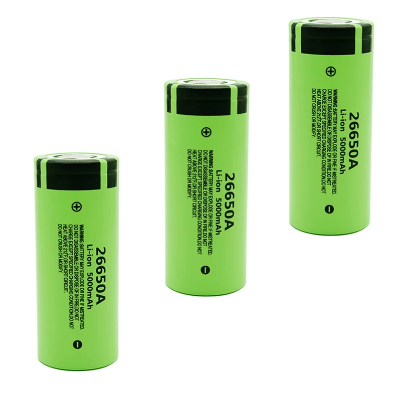 Panasonic аккумулятор для Panasonic 26650A 3,7 V 5000mAh высокой емкости 26650 литий-ионная аккумуляторная батарея