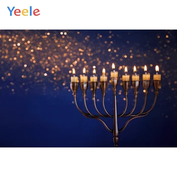 

Jewish New Year Rosh Hashanah Hanukkah Candle Lampstand Light Photography Backdrop Photographic Background For Photo Studio Prop