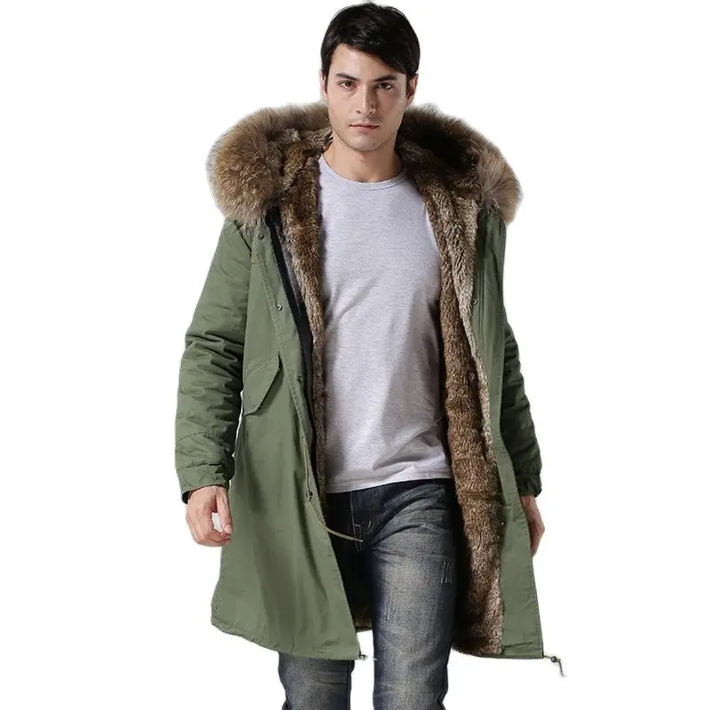 Inverno Casual Mens Real Collar Outwear cappotti giacca uomo militare giacca  lunga invernale uomo Parka cappotti - AliExpress