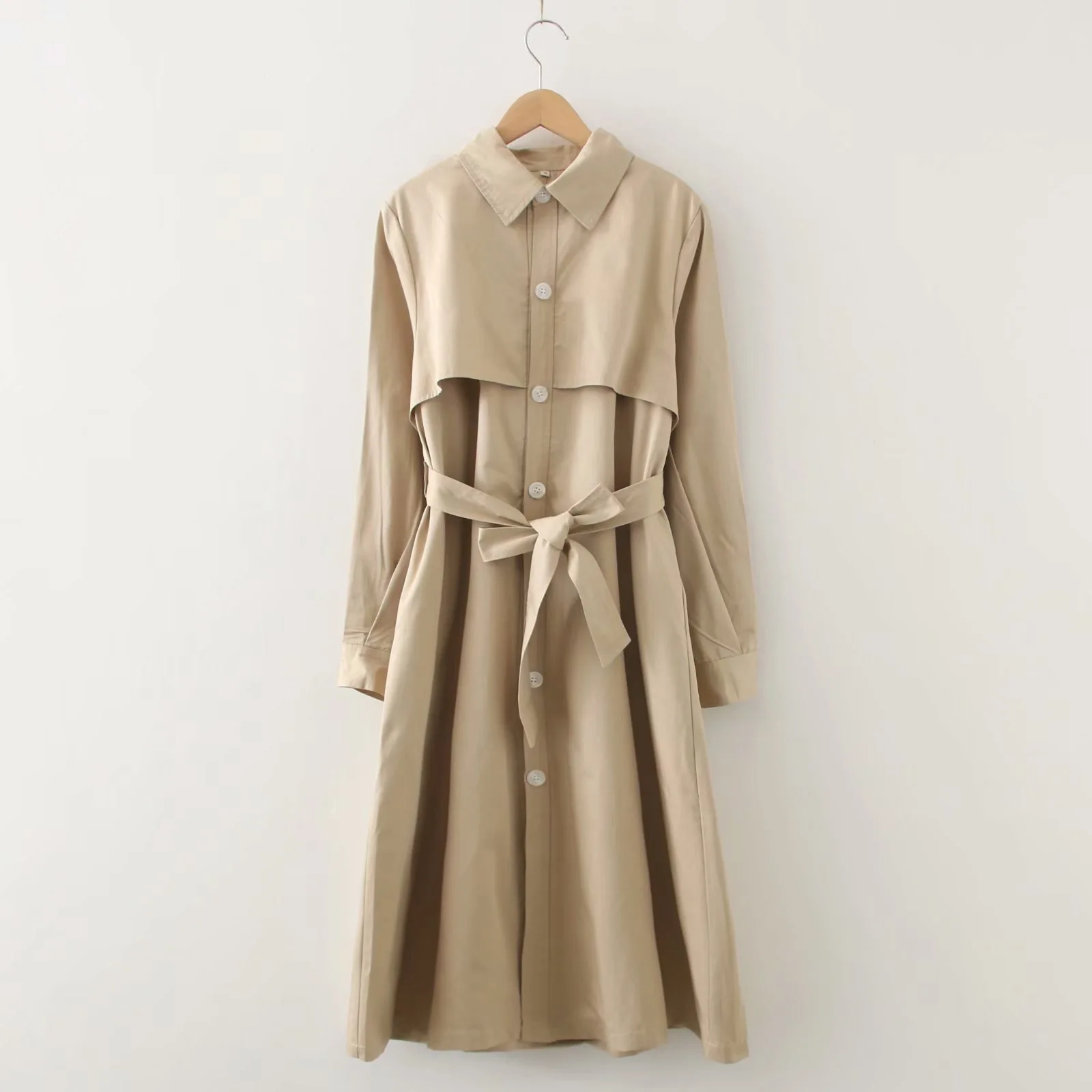 

Trench Coat Women's Mid-length Spring And Autumn New Style Elegant Goddess Korean-style Solid Color Waist Hugging Slimming Casua