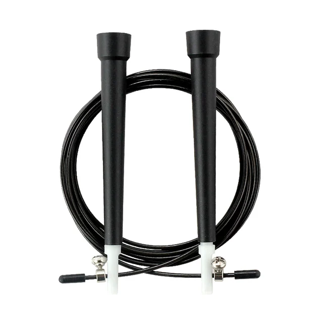 Crossfit Speed Jump Rope Professional Skipping Rope For MMA Boxing Fitness Skip Workout Training With Carrying Bag Spare Cable 3201 black
