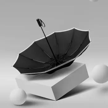 

New Reflective Umbrella Automatic Adult Folding Reverse Umbrella Parasol Travel Sun Umbrella Windproof Business Parapluie