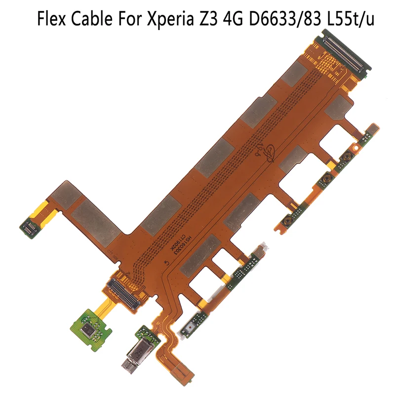 Металлическая кнопка включения/выключения питания гибкий кабель и регулятор громкости гибкий с Вибрационный микрофон для Sony Xperia Z3 4G D6633/83 L55t/u