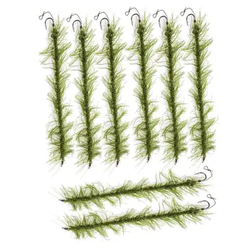 

8 pcs Carp Fishing Accessories Ready Made Hair Rigs Terminal Tackle with Hook and Weed Line 20cm Length Hook Size 6#