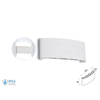 

V-TAC LD8617C wall sconce Led Wall 8W 3000K warm white double casing lighting Up-Down IP54 SKU-8617