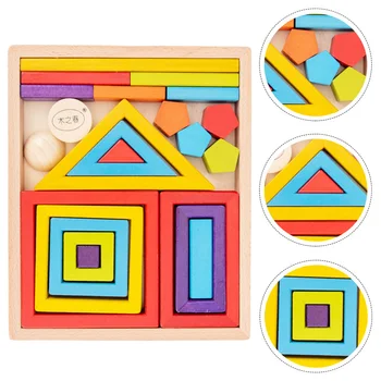 

1 Set Building Block Educational Toys Rainbow Geometric Toy Children Plaything