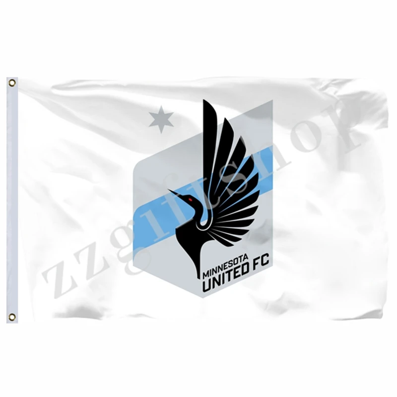 Minnesota United FC Флаг Major League Soccer(MLS) Баннер с модифицированным флагом США 3ft X 5ft полиэстер летающий размер 90X150 см - Цвет: Minnesota United FC