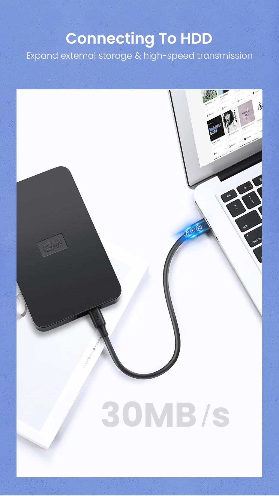Ugreen Mini USB кабель Mini USB к USB кабель для быстрой зарядки данных для MP3 MP4 плеера Автомобильный видеорегистратор gps цифровая камера HDD Mini USB