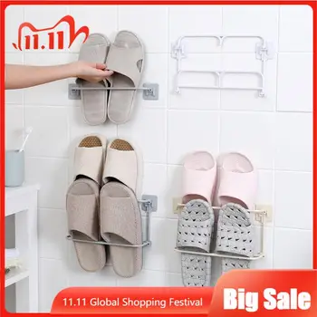 

1PCs Wall Mounted Shoe Rack Foldable Shoes Hanger Slippers Drain Storage Rack Shelf Shoe Hanging Holder Bathroom Organizer