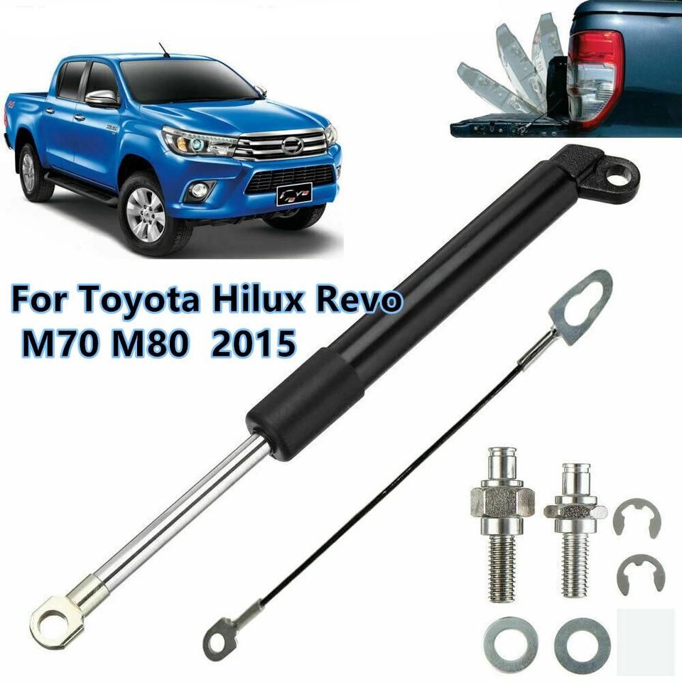 Vérins À Gaz Hayon Pour Toyota Pour Hilux Pour Revo 2015-2023 GUN125 GUN126 Pickup Vérins À Gaz Support Levage Amortisseur Amortisseurs D'assistance Hayon Arrière Ressorts À Gaz Hayon(Normal Black