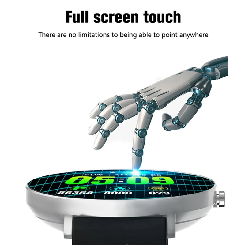 ABHU-New Smart Watch F25 Smart Bracelet Full Screen Contact GPS Tracker Heart Rate Blood Pressure Step Smart Bracelet Sports Wat