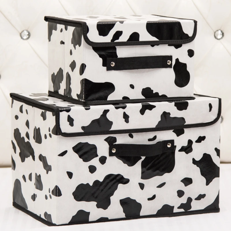 

Moistureproof Foldable Clothes Finishing Box Waterproof 2 pcs/set Non-woven Fabric Container Underwear Storage Box Organizer Box