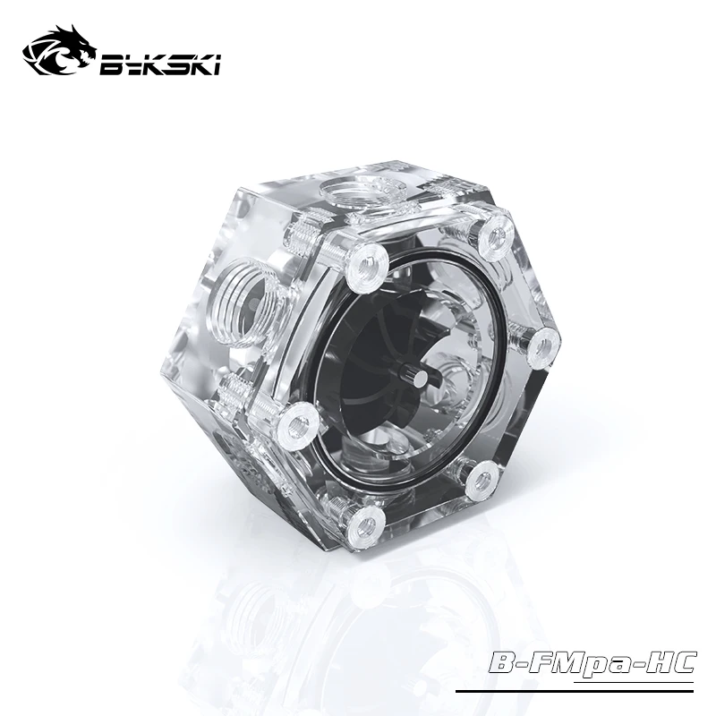 Bykski акриловый расходомер 6 Way G1/4 резьба 5V GND светильник для AURA охлаждающий фильтр