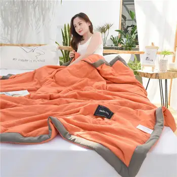 

28 Bedspread Summer Cool Air Conditioning Quilt Soft Breathable Thin Bed Sheet Home Textiles for Single Double Quilts