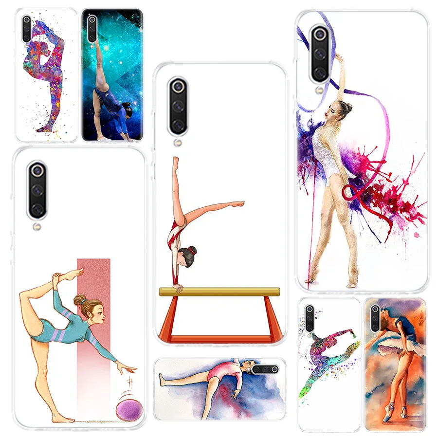 Люблю гимнастика силуэт спортивный чехол для телефона Redmi 4 4A 4X 5 5A 6 6A 7 Y3 7A 8 K20 K30 S2