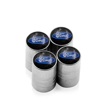

4pcs Car Styling Round metal car wheel tire Valve cap car badge emblem cover For Ford Logo Fiesta Ecosport 2009 - 2015 Focus