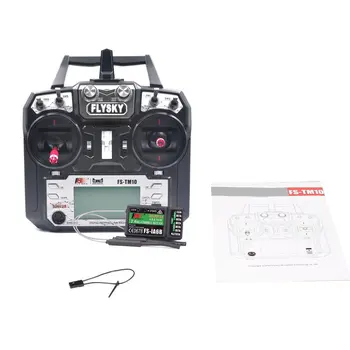 

FS-TM10 FS-i6X 10CH 2.4GHz AFHDS RC Transmitter Radio Model Remote Controller System with FS-IA10B Receiver