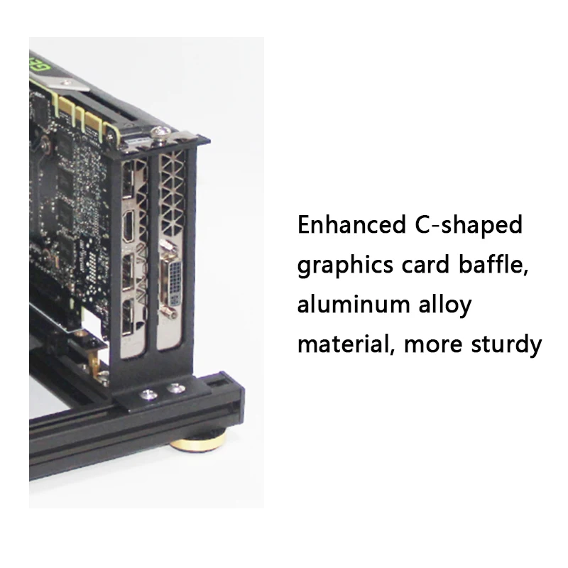 Rack Suporte da Placa Gráfica Titular da Liga de Alumínio Placa Gráfica Sobrecarga Rack Suporte Riser Cabo ou Adaptador Cartão 4gpu - Imagem 3