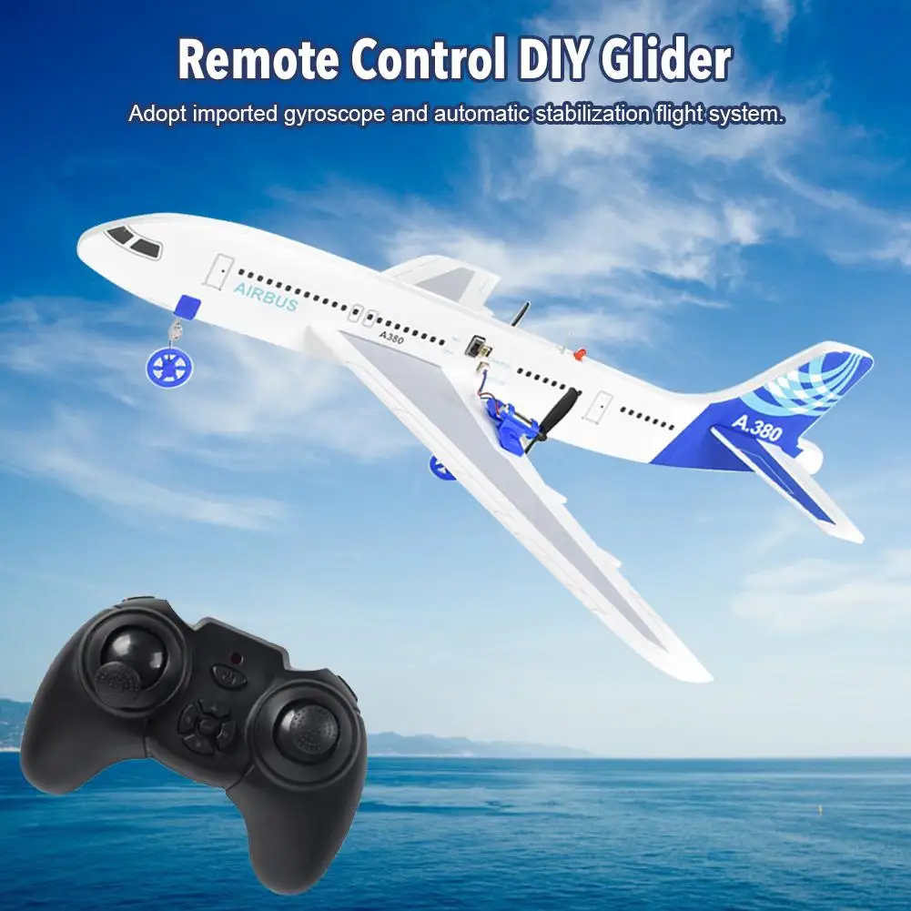

A380 Airbus 2.4GHz 3CH RC Airplane Fixed Wing Drone Aeromodelling Remote Control Aircraft Six-axis Flight Toys