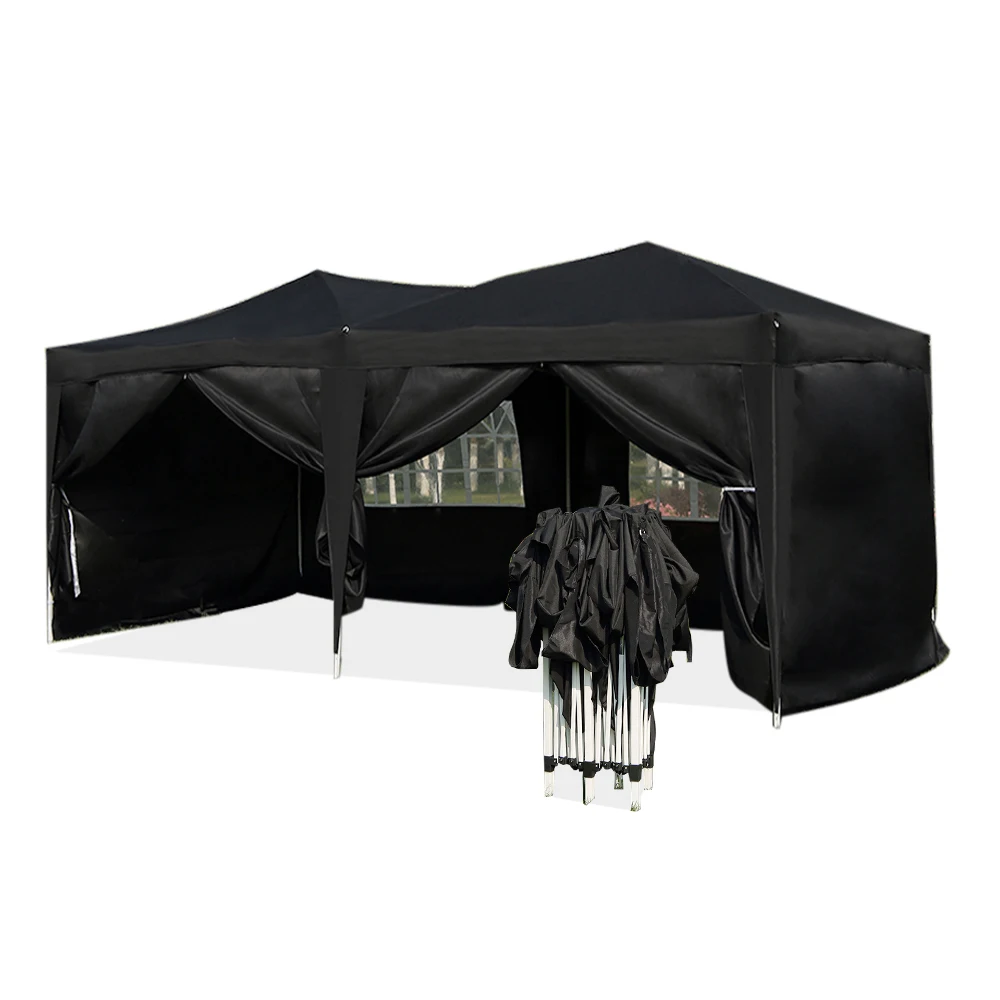 Presale 15% off Large 6x3m WATERPROOF Pop Up Garden Gazebo Arbor Party Tent with Sides Window Bag Country Fair All closed Tent