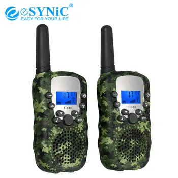 

eSYNiC Portable T-388 Kids Walkie Talkie 3 KM Range Built in LED Torch Children Walky Talky 8 Channel Rechargeable 2 Way Radio
